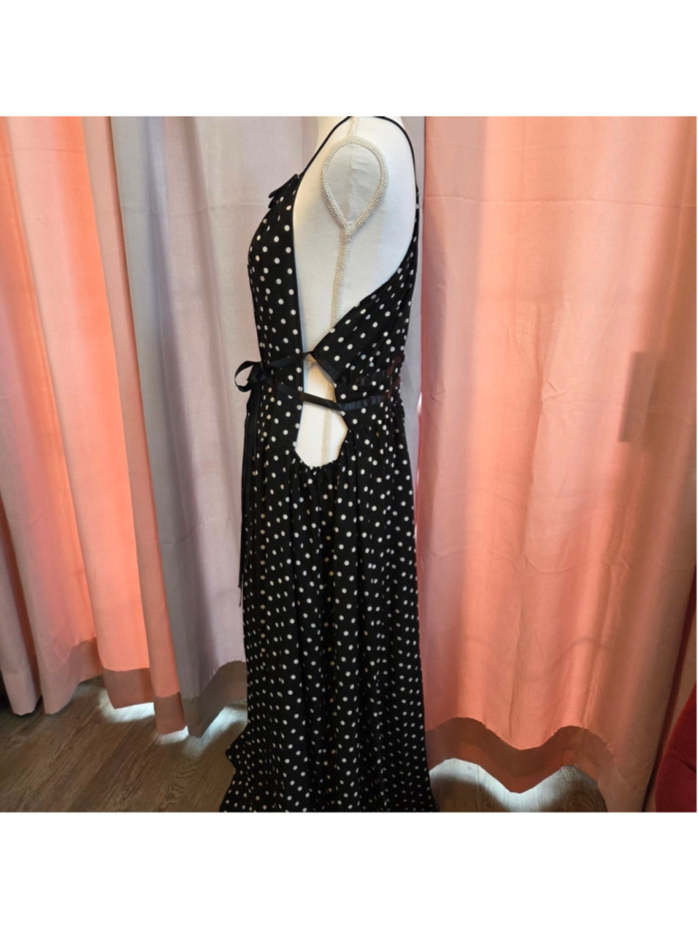 SHEIN Black and White Strapless Polka Dot Dress Size 4X - Picture 3 of 4